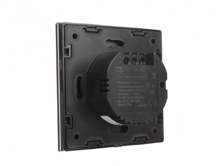 Touch wall switch black – Two-way – 1000W – LED indicator