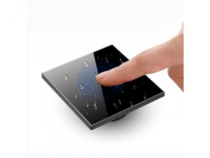 Touch wall switch black – Two-way – 1000W – LED indicator
