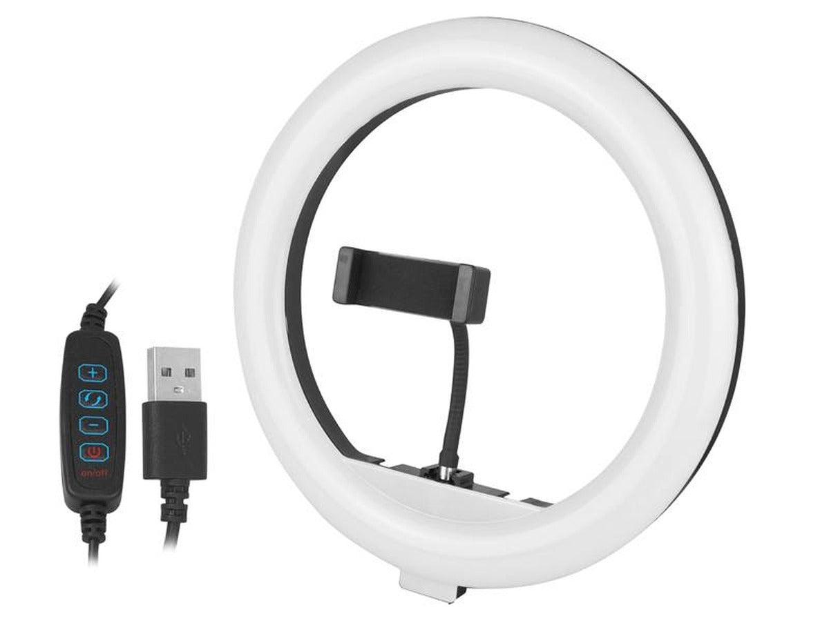 LED Selfie Ring Light - With Phone Holder and Controller