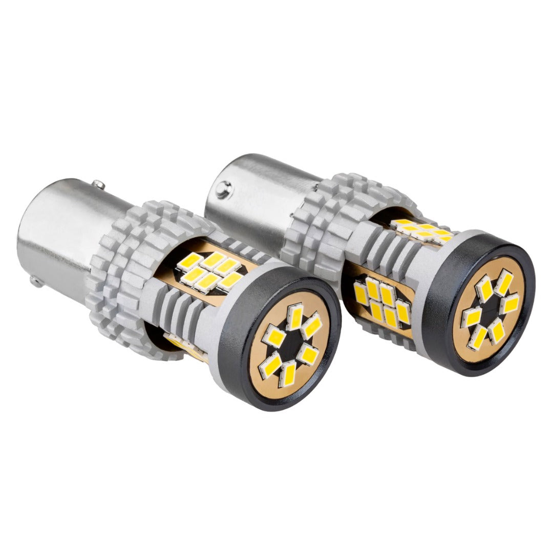 WIT - BA15S LED - CANBUS - 24 SMD - 1156 - 12/24V - 2 stuks