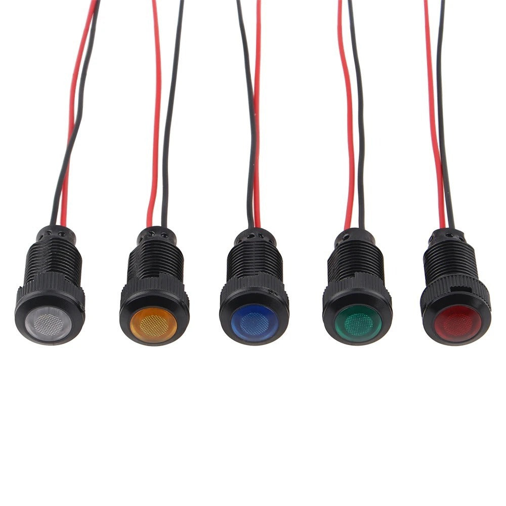 Mini LED indicatielampje - Wit - 12mm - 12/24V
