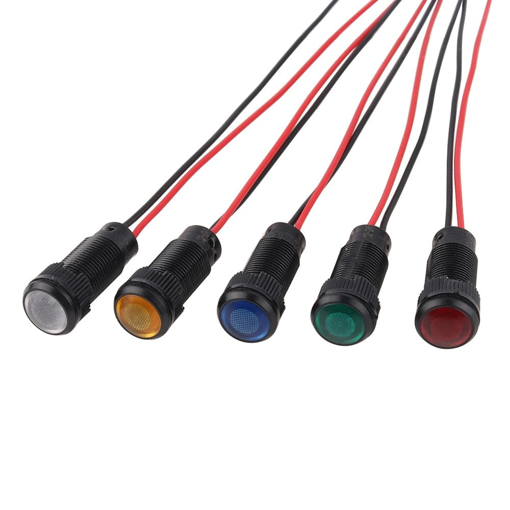 Mini LED indicatielampje - Wit - 10mm - 12/24V