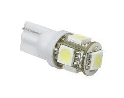 2x T10 - 12 volts - 5 LED - 5050 SMD - COLD WHITE 6500K
