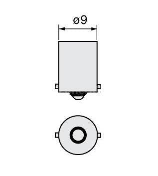 T11 BA9S Witte LED Lamp 5050 SMD 5 LED 12V