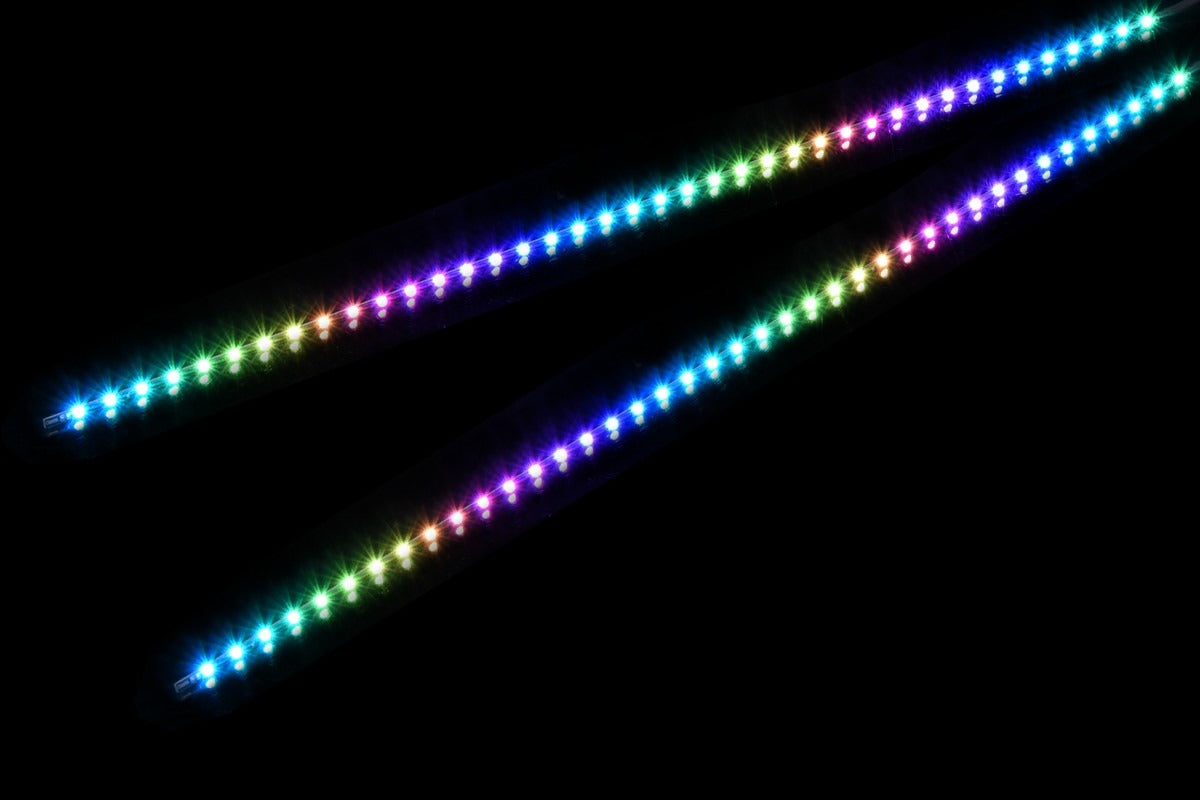 LED strip 50cm - Aluminum Profile - IP65 - RGB - Male + female connection