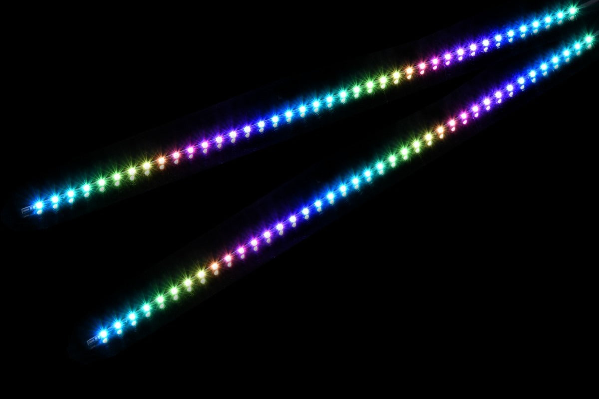 LED strip 100cm - Aluminum Profile - IP65 - RGB - Male + female connection