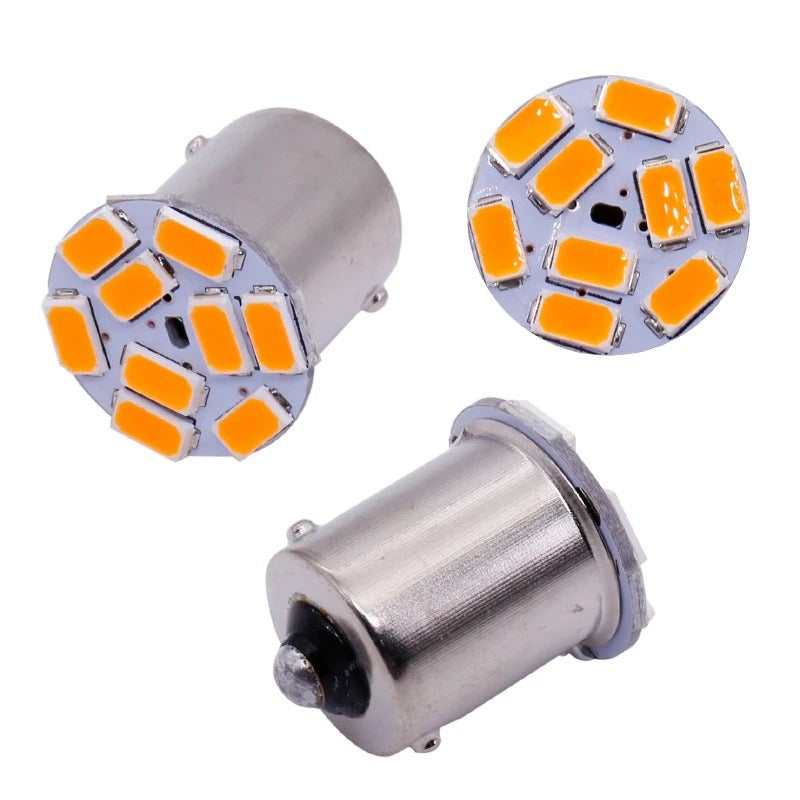 ORANGE - BA15S - LED - 9 SMD - 1156 - 12V