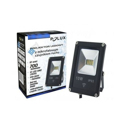 10W Radar Motion Sensor LED Floodlight Cold White 6500k Smart IP65