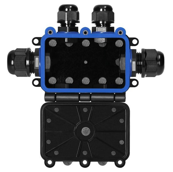 Junction box IP68 – 6-way - Impact-resistant and flame-retardant