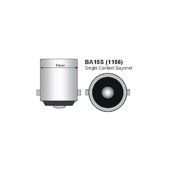 BA15S LED 13-SMD BLAUW 5050 - 12V LED lamp