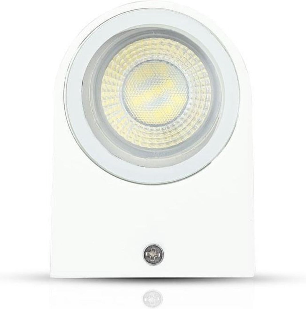 White wall lamp fixture - Round - GU10 fitting - 35W - IP44