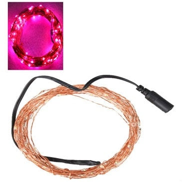 Câble LED rose de 5 mètres, 12 volts, ultra-fin.