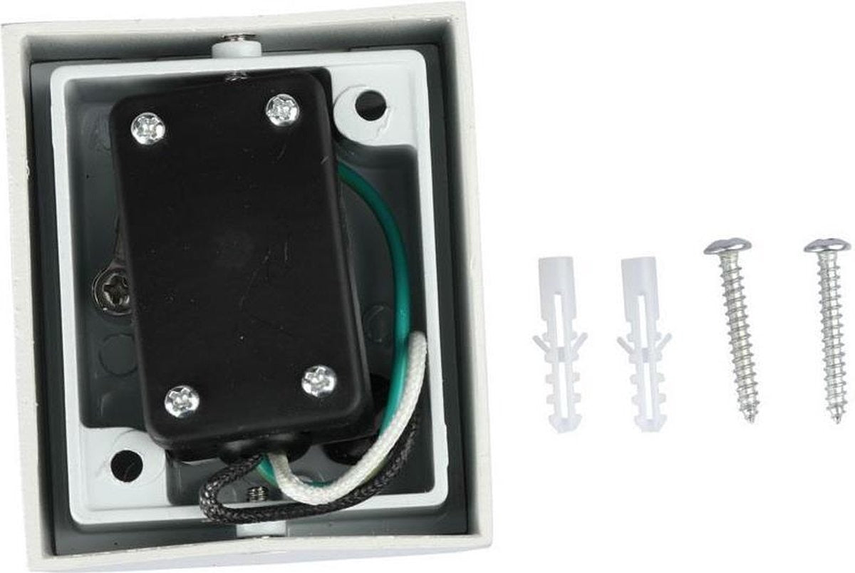 White wall lamp fixture - Round - GU10 fitting - 35W - IP44