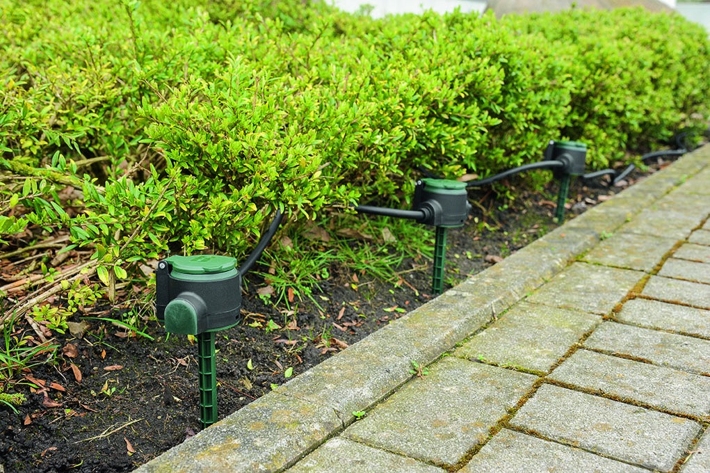 Waterproof 3-way power strips, 10 meters, extension cord