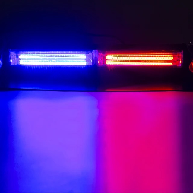 Dashboard flasher - COB LED - Red/blue - 12/24V