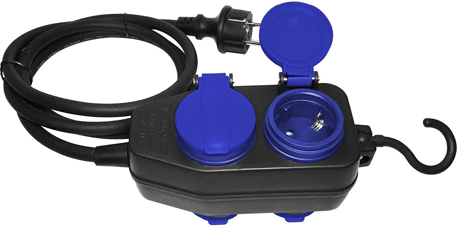 Waterproof extension cord - 4-way - 10 meters