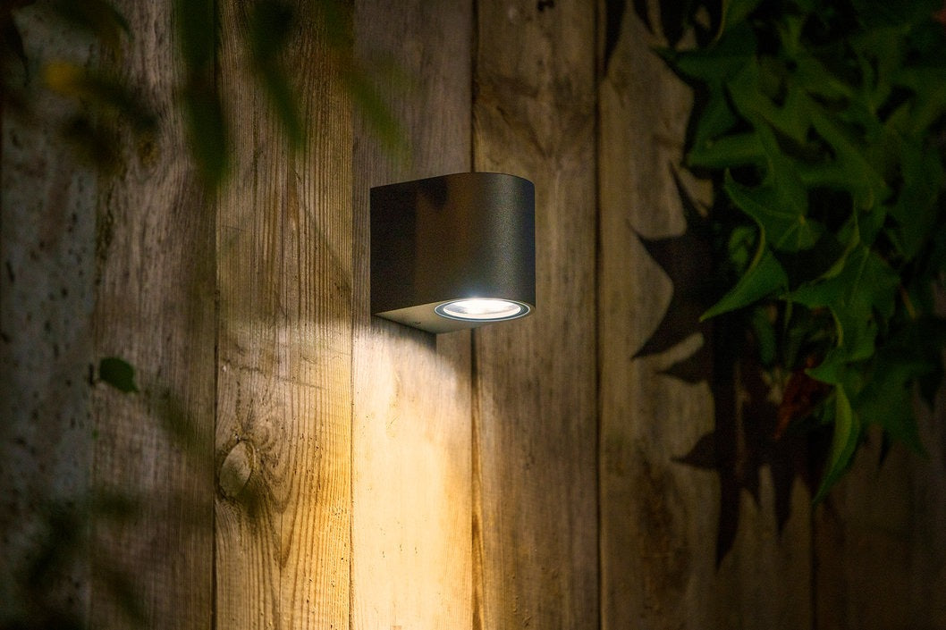 LED Wall Spotlight - 78mm Black - Single Lamp