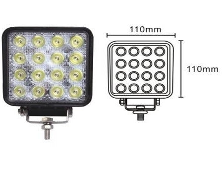Projecteur LED - 16 x 3 watts - éclairage avant - BLANC - TOUT-TERRAIN