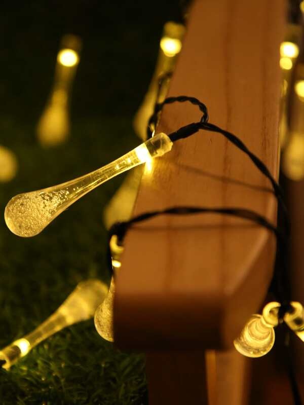 Christmas drop chain - 20 LEDs - Solar - 485cm