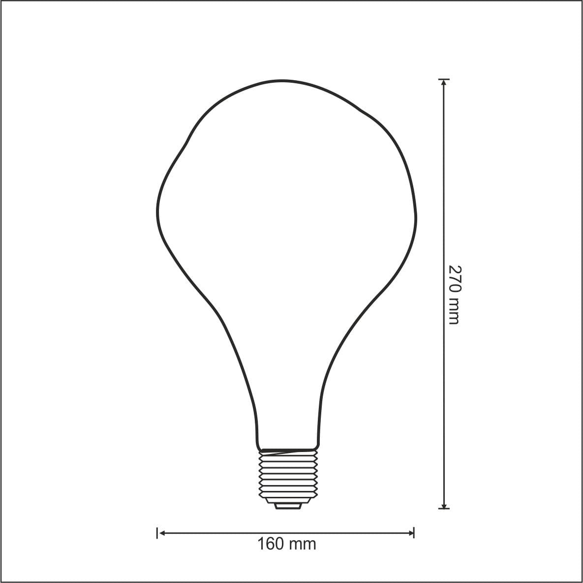 LED decoratieve E27 - Dark Smoke - 4W - 100 lumen - A170