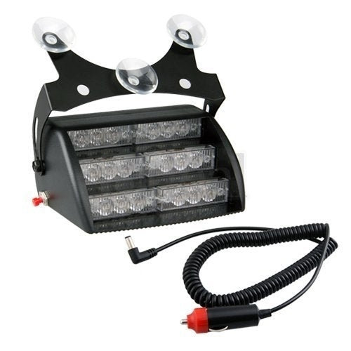 WHITE 18 LED Dashboard Flashing Beacon