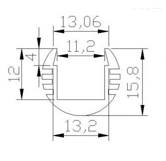 Profilé LED rond de 1 mètre