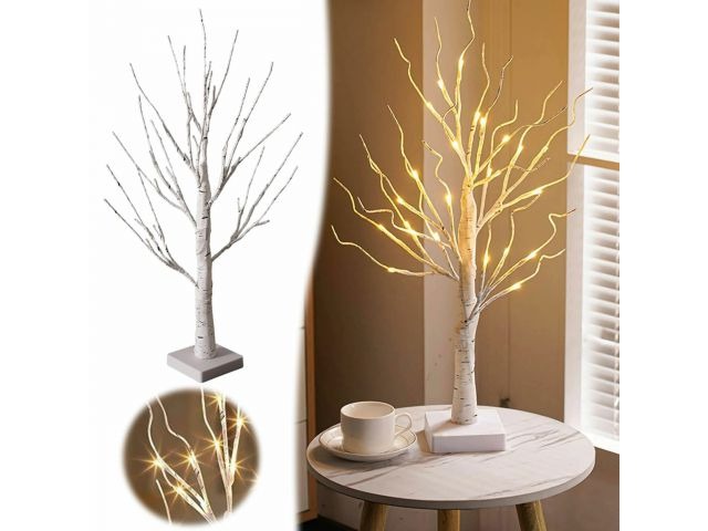 LED decoratieboom – 60 cm – 24 LED – Warm wit – USB of batterijvoeding