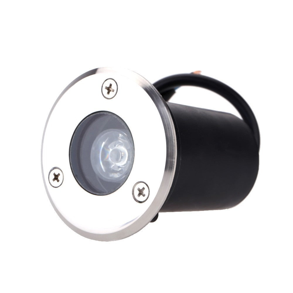 LED ground spot - 1W 12 Volt - WARM WHITE - Stainless Steel Round 65mm - Path and Driveway Lighting