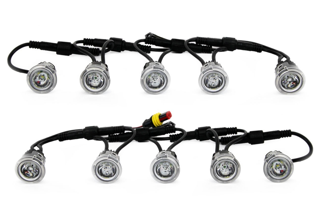 Dagrijverlichtingsset - 10 LEDs - 900 Lumen - Neutraal wit