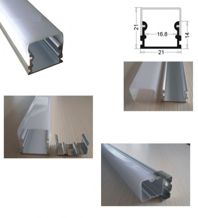 Profilé LED de 1 mètre - 14 mm de large