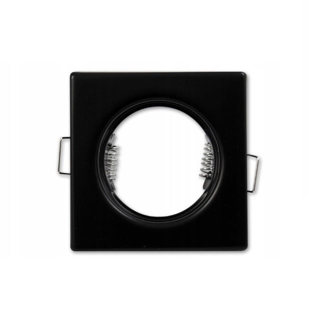 Recessed spotlight GU10 - Steel - 86mm - Adjustable square fixture - Black