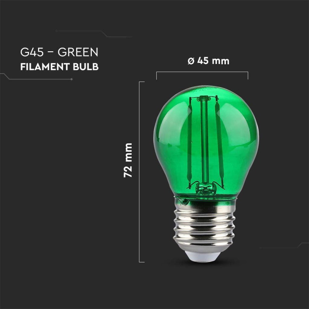 E27 filament bulb - LED filament bulb - 2W - Green