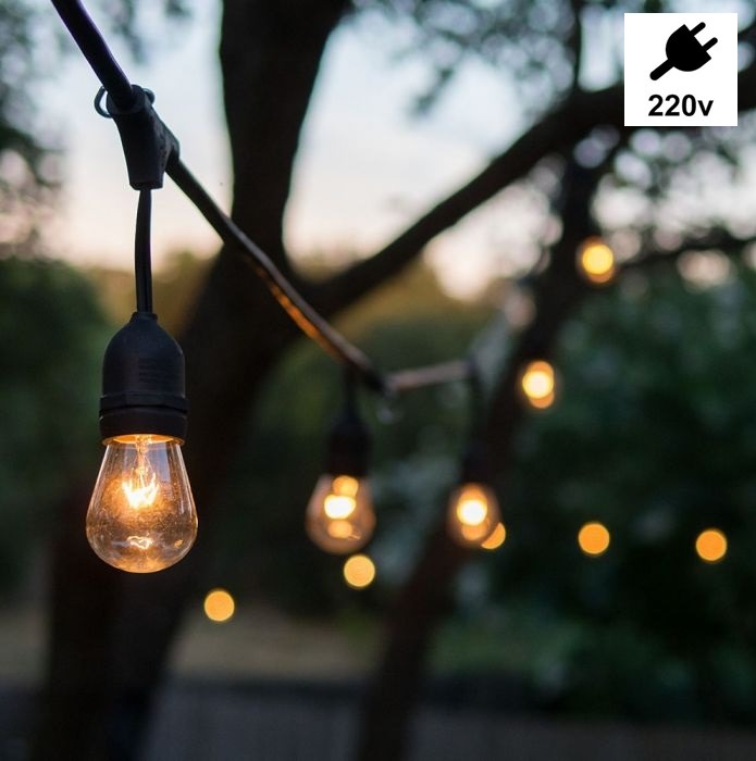 Guirlande lumineuse LED - 15 mètres - Étanchéité IP65 - 220 volts