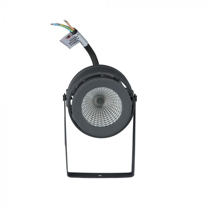 220 volts - Lampe de jardin - Blanc chaud - 12 watts - Boîtier gris - Spot au sol