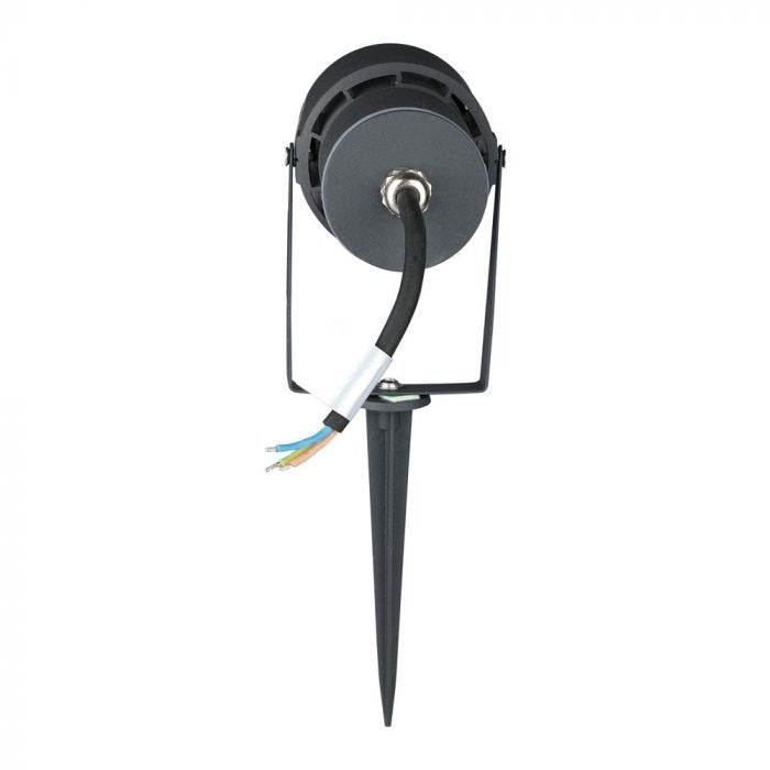 220 volts - Lampe de jardin - Blanc chaud - 12 watts - Boîtier gris - Spot au sol