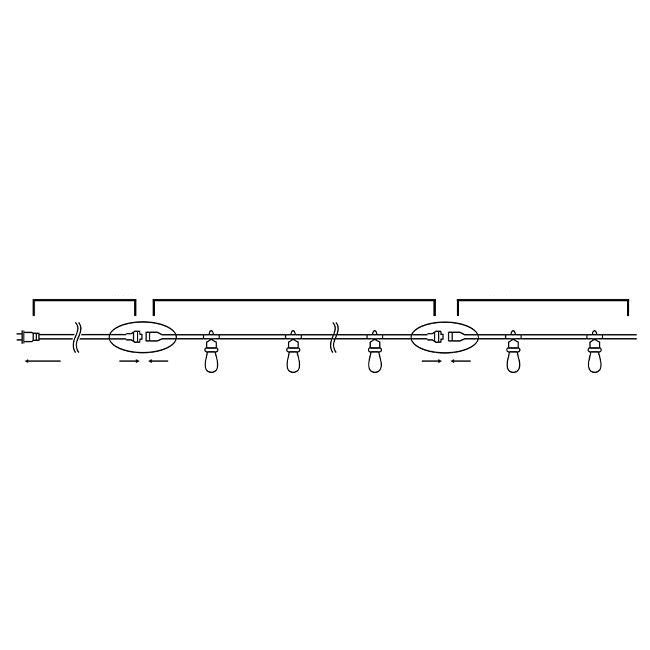 LED string light - 15 lights - 15 meters - Connectable - Waterproof - 220 Volt - Premium