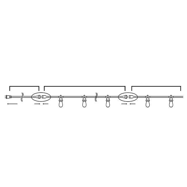 LED string light - 20 lights - 10 meters - Connectable - Waterproof - 220 Volt - Premium