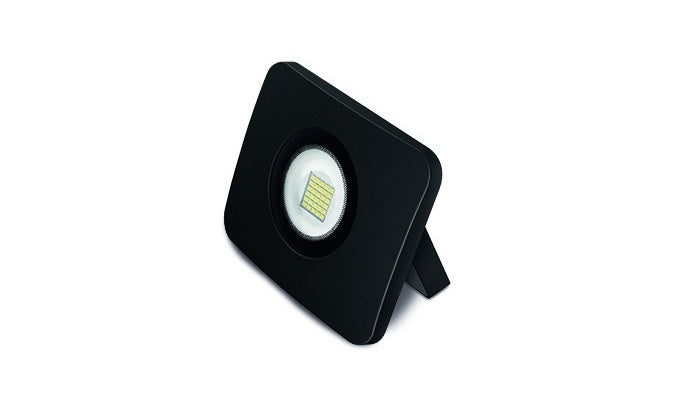 10W LED Floodlight Flat IP65 1000 Lumen - Cold White - Black