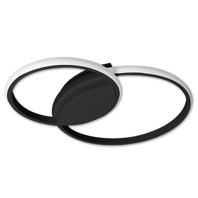 LED design ceiling lamp - 60W - CCT - With remote control - Black