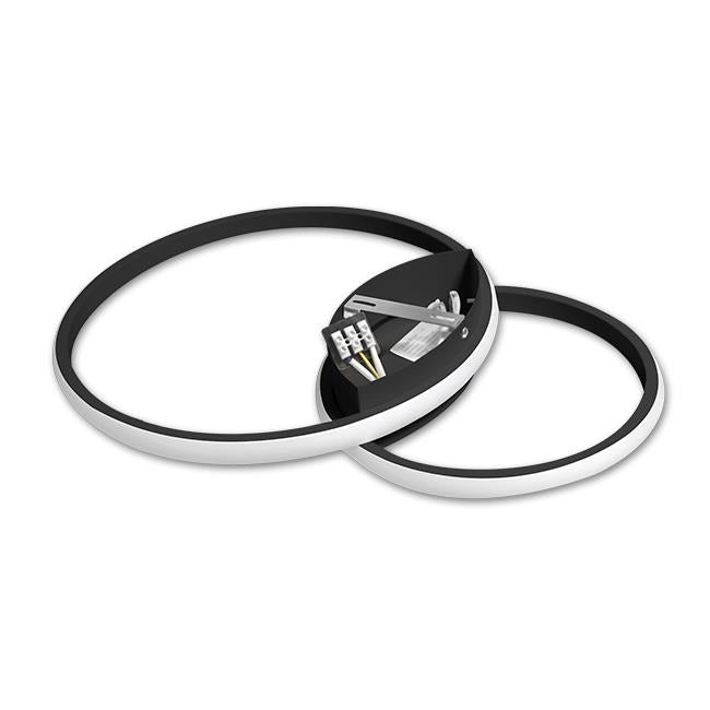 LED design ceiling lamp - 60W - CCT - With remote control - Black