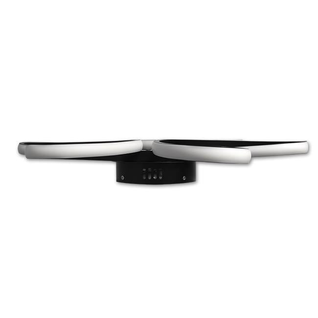 LED design ceiling lamp - 77W - CCT - With remote control - Black