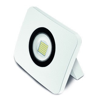 20W LED Floodlight Flat PIR Sensor - IP65 2000 Lumen - Cold White - White