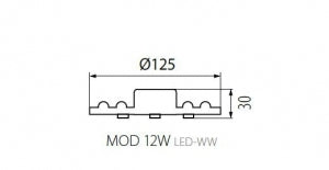 LED Module Inbouw Magnetisch Rond - 220V 12W 4000K - Kanlux MOD