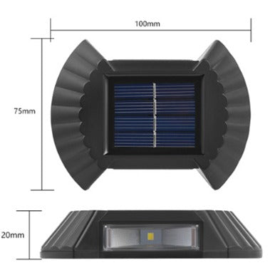LED solar wandlamp set - Met schemersensor - 2 kanten - 4 stuks