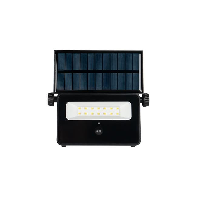 Projecteur solaire LED - 30 W - 1600 lumens - Blanc neutre - Avec détecteur PIR