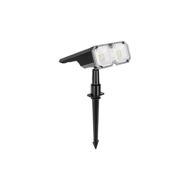 Projecteur solaire duo pour jardin - blanc chaud et blanc froid