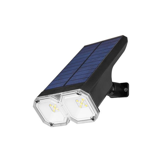 Projecteur solaire duo pour jardin - blanc chaud et blanc froid