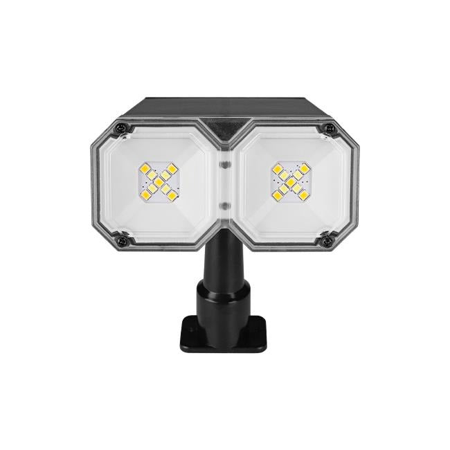 Projecteur solaire duo pour jardin - blanc chaud et blanc froid