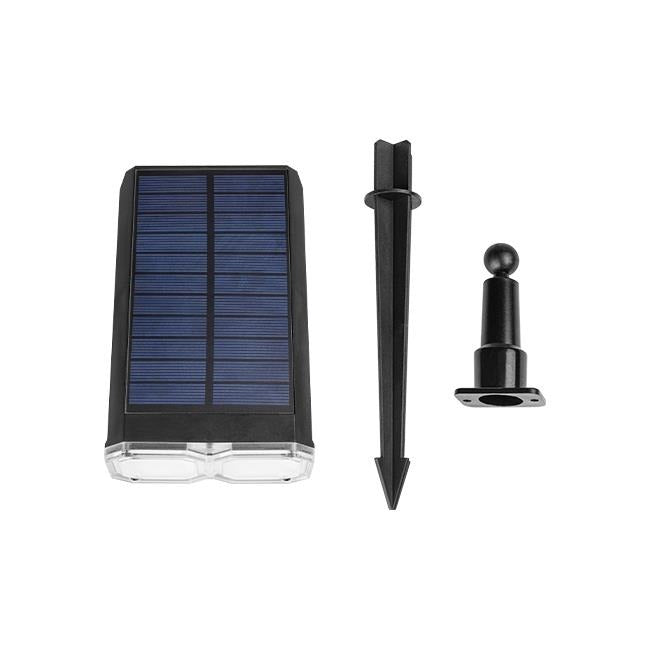 Projecteur solaire duo pour jardin - blanc chaud et blanc froid