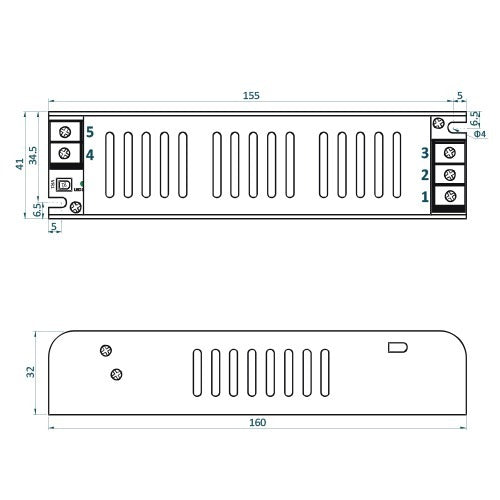 Alimentation intégrée 24 V, 2,5 A - 60 W - Adler